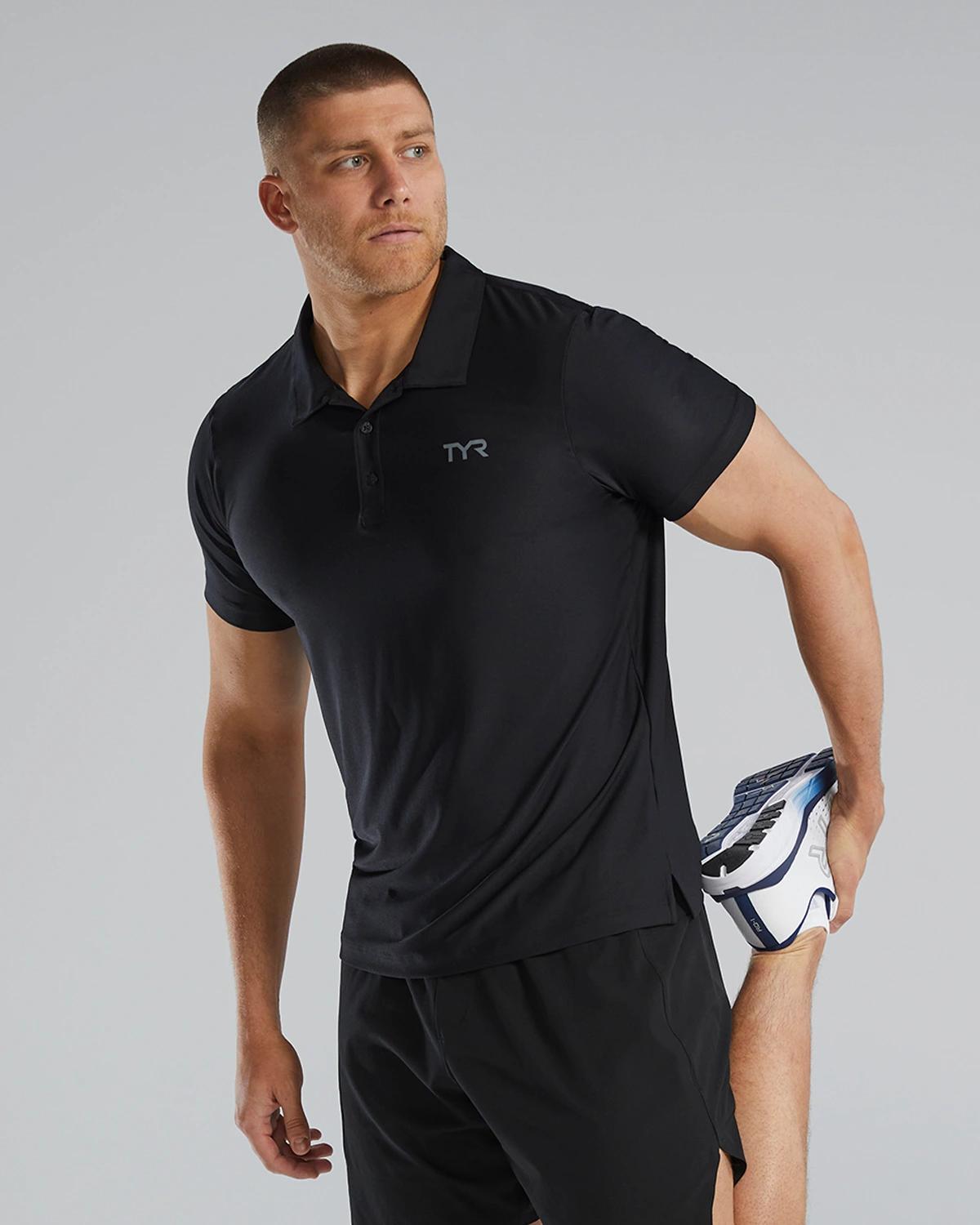 Изображение на TYR Men's ClimaDry™ Short Sleeve Polo- Solid