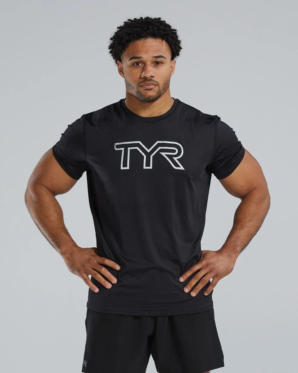 Изображение на TYR Airtec™ Men's Big Logo Tee - Solid / Heather